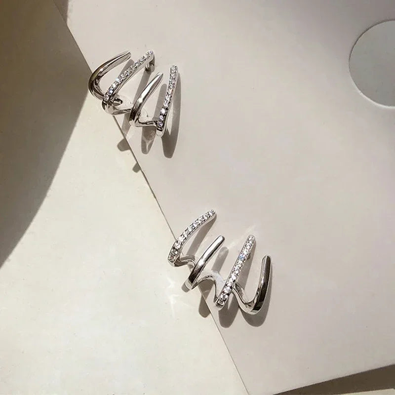 Stelvio Stud Oorbellen – Minimalistisch Roestvrij Staal in Champagne & Chroom