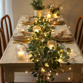 Olive Leaf Vine Garland – Artificial Olive Branch With Twinkling Fairy Lights Tevako