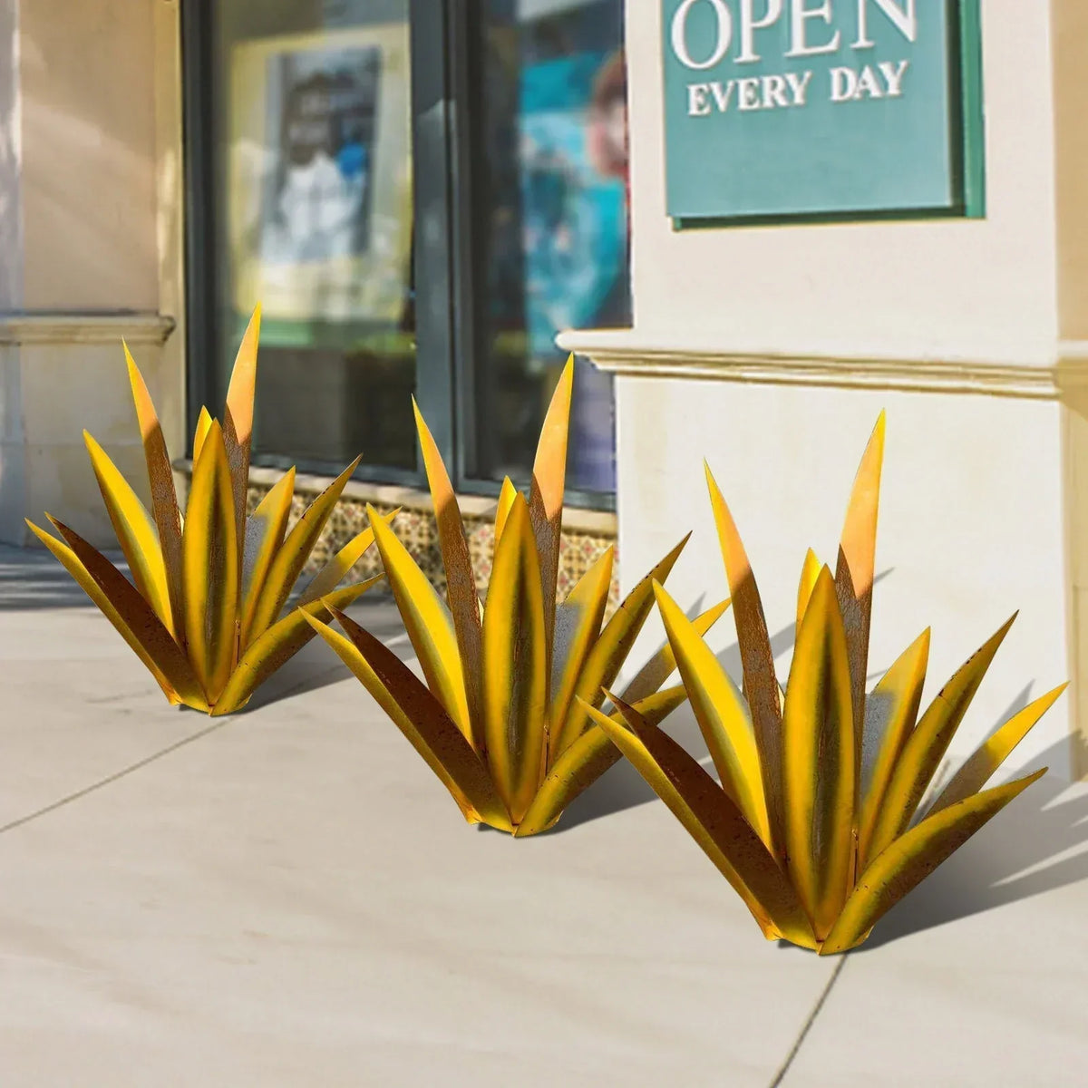 Metalen agave tuinbeeld – Onderhoudsvrij, Roestbestendig & Handgemaakt