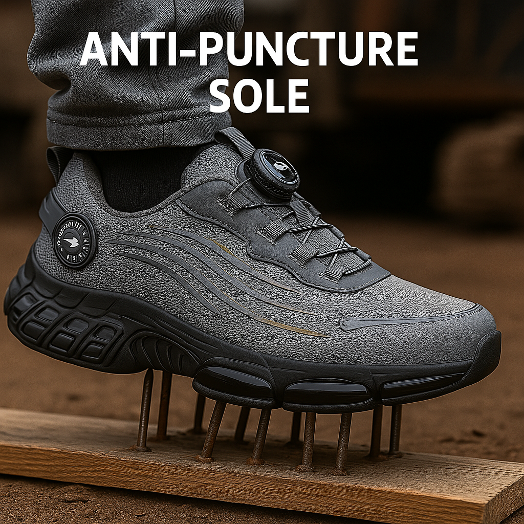 Veiligheidsschoenen met Stalen Neus – Draaisluiting, Antislip Zool & Prikbestendig