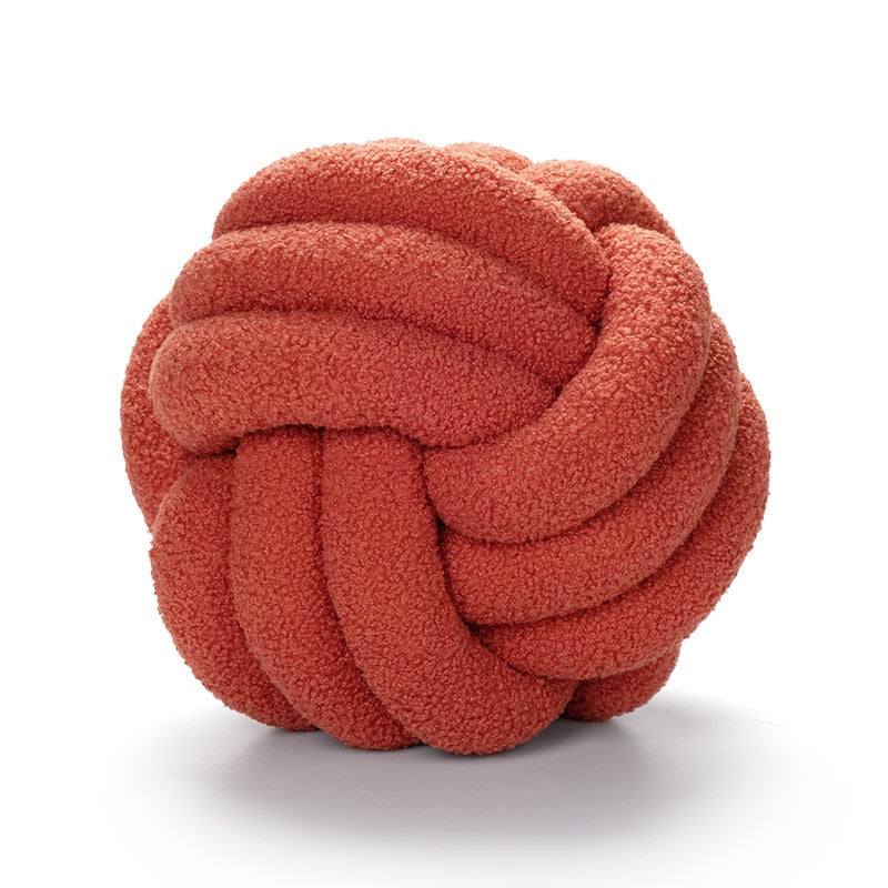 Nuvora Knoopkussen – Katoen Pluche Rond Design, Boho Stijl in 2 Maten