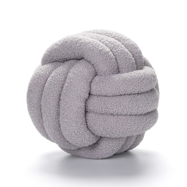 Nuvora Knoopkussen – Katoen Pluche Rond Design, Boho Stijl in 2 Maten