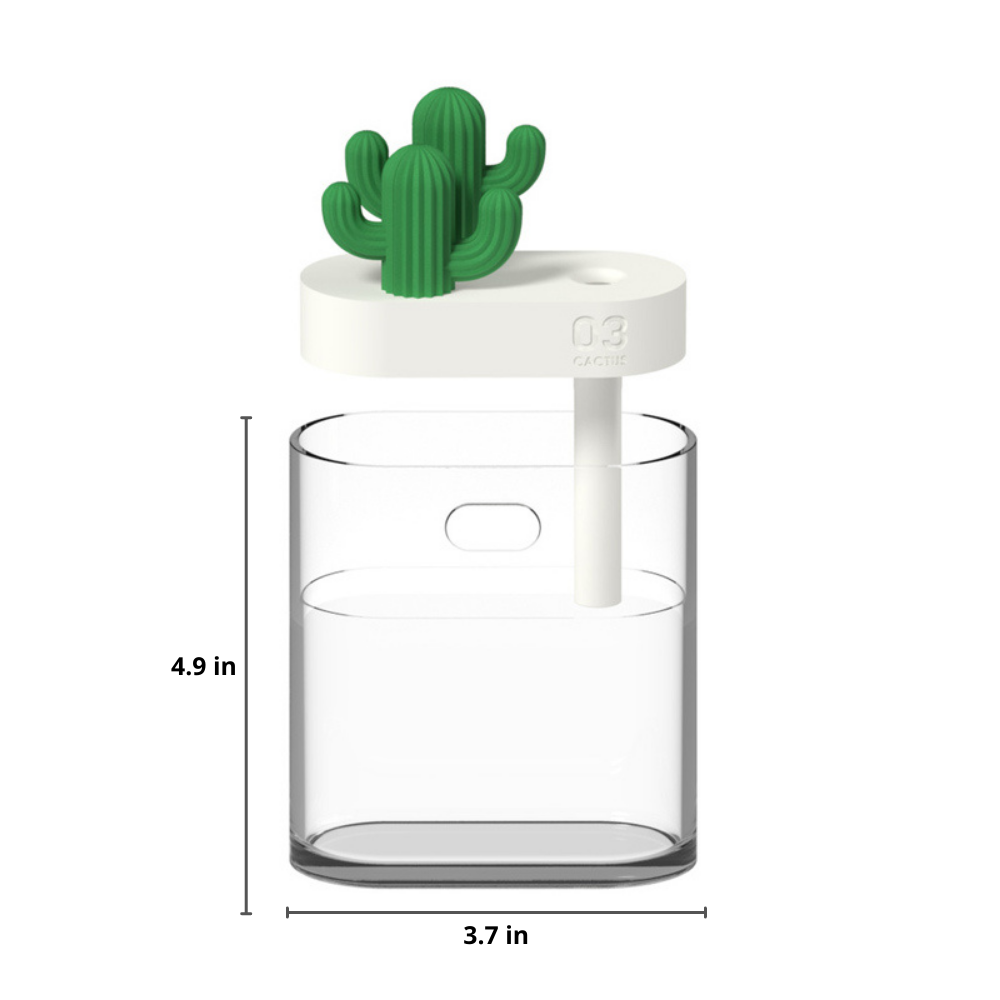 AromaVida Aroma Diffuser – Ultrasonisch Cactus Design met LED & 160ml Tank