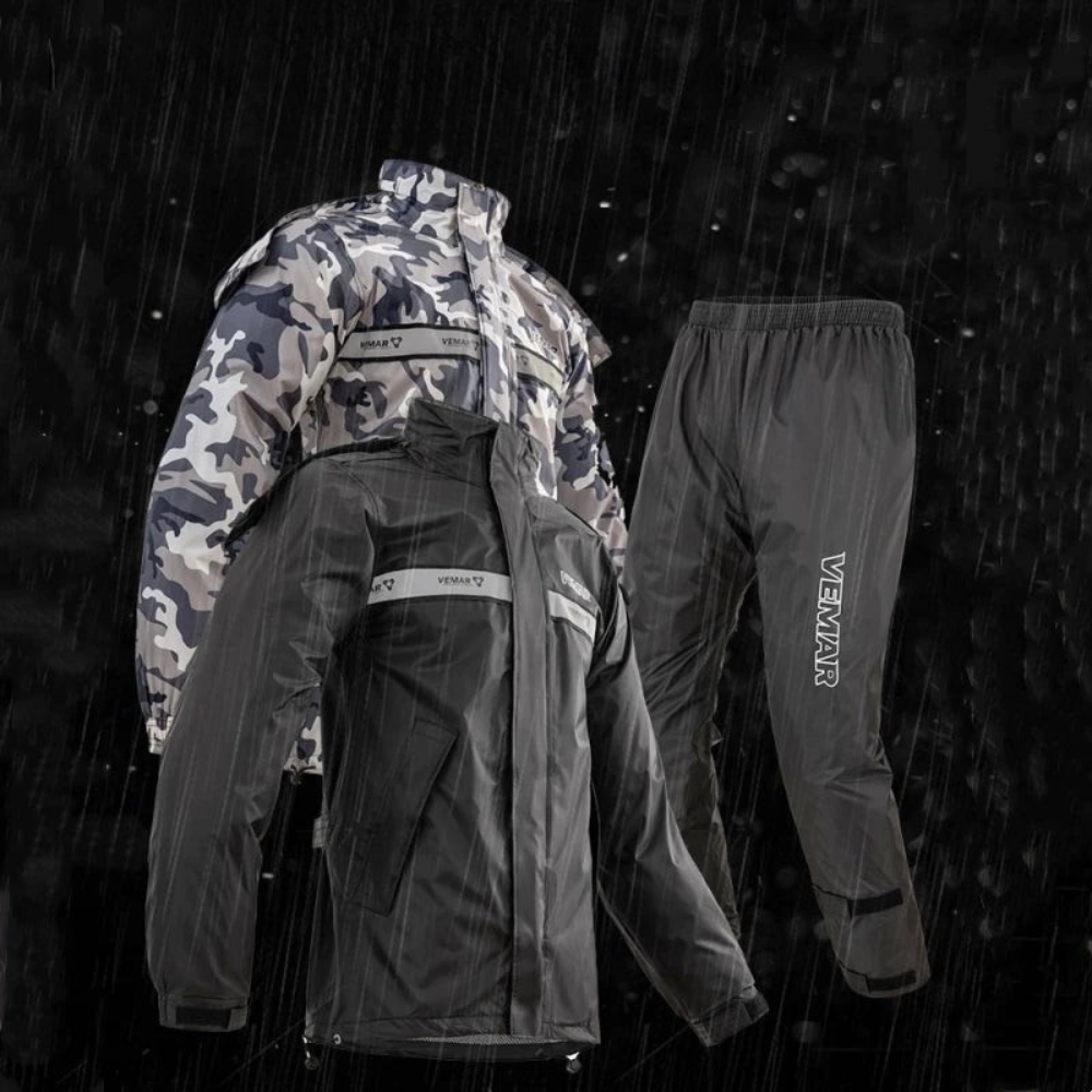 StormRide Motor Regenpak – Waterdicht Unisex Pak met Kap & Duurzame Bescherming