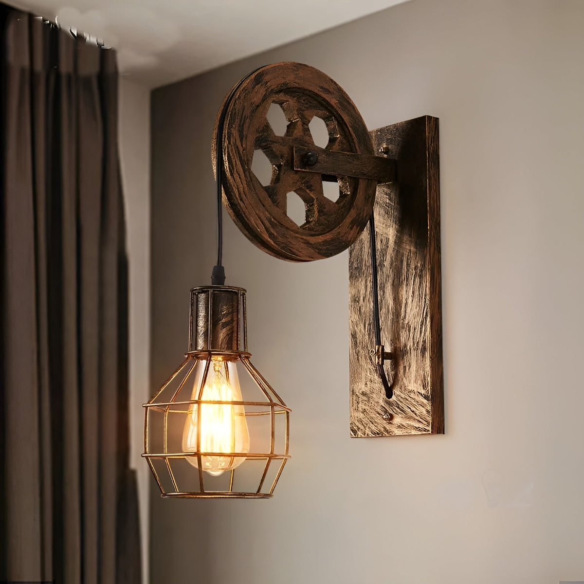 ForgeLight – Vintage Industriële LED Wandlamp – Metaal & Glas Verlichting