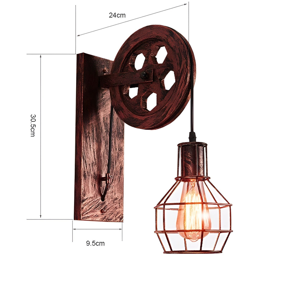 ForgeLight – Vintage Industriële LED Wandlamp – Metaal & Glas Verlichting