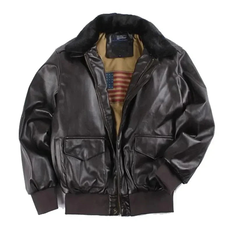 Vintage Leather Motorcycle Jacket for Winter - Maxim 0