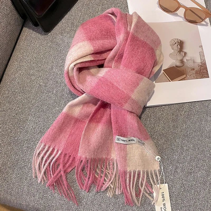 Geruite Winter Sjaal – Ultra zacht, warm & elegante franjes