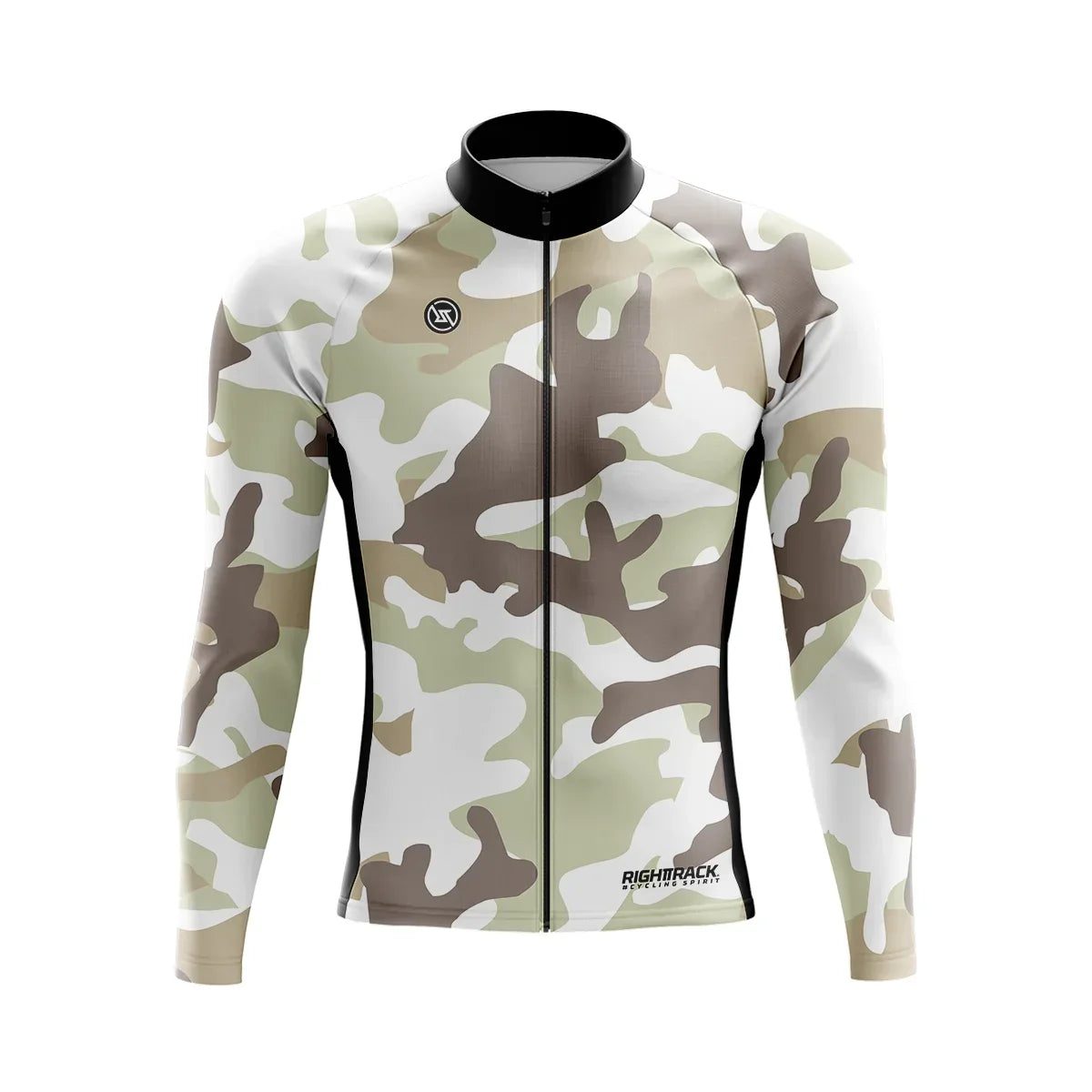 Heren Wielrenshirt Lange Mouwen Camo | Ademend MTB Shirt Winter