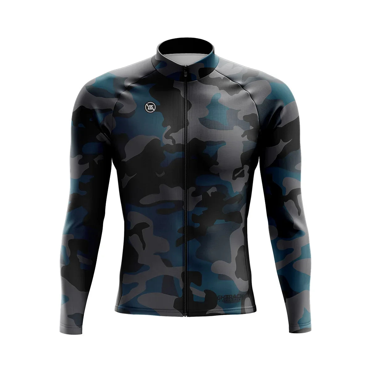 Heren Wielrenshirt Lange Mouwen Camo | Ademend MTB Shirt Winter