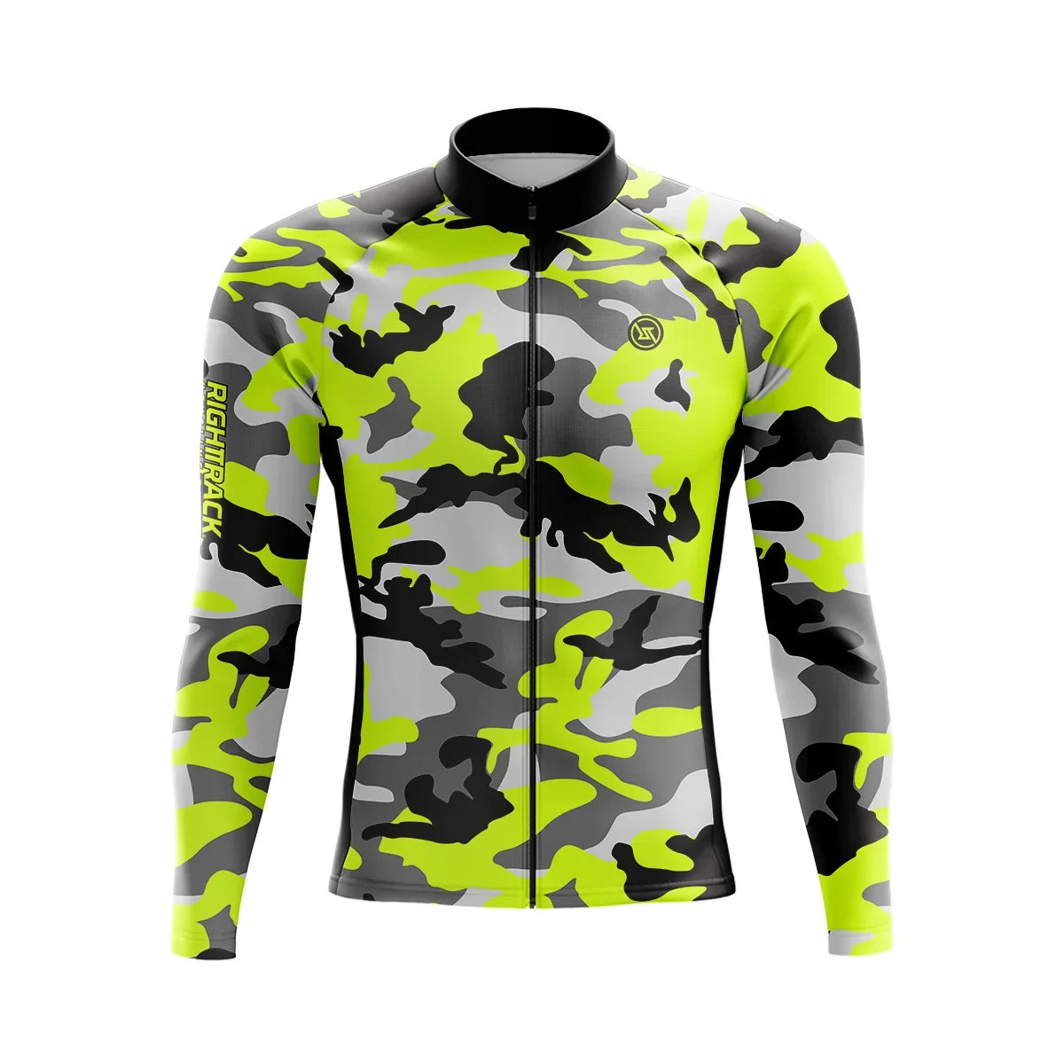 Heren Wielrenshirt Lange Mouwen Camo | Ademend MTB Shirt Winter