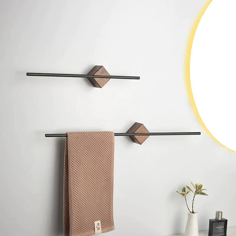 Houten handdoekhouder – Minimalistisch wanddesign, stevig & ruimtebesparend