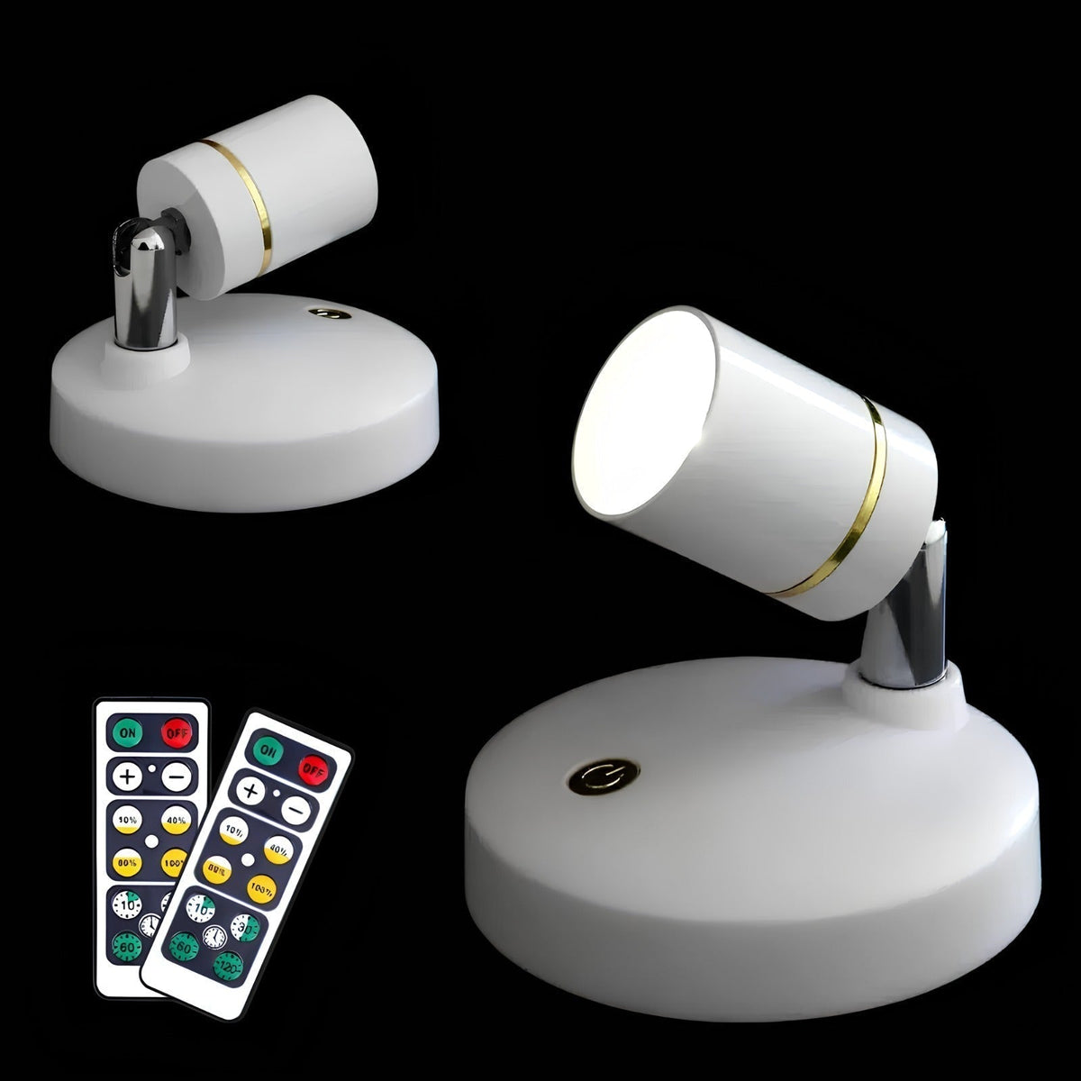 LumaSpot Draadloze LED-Spot – Verstelbare wandlamp met afstandsbediening & dimfunctie