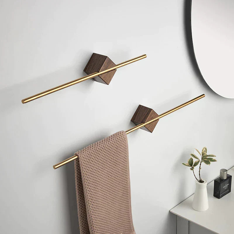 Houten handdoekhouder – Minimalistisch wanddesign, stevig & ruimtebesparend