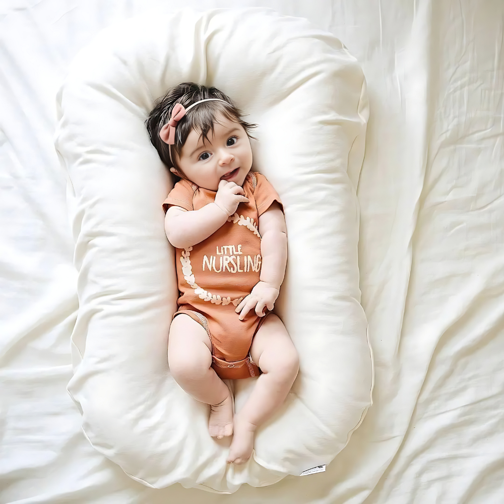 Nuvino – Baby hoofdkussen zacht & ademend – ondersteuning hoofd & nek