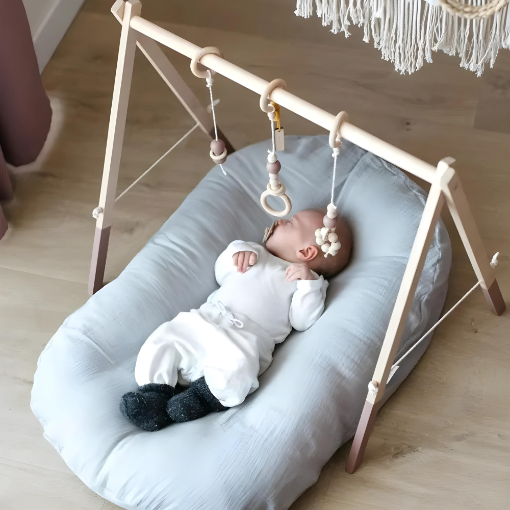 Nuvino – Baby hoofdkussen zacht & ademend – ondersteuning hoofd & nek