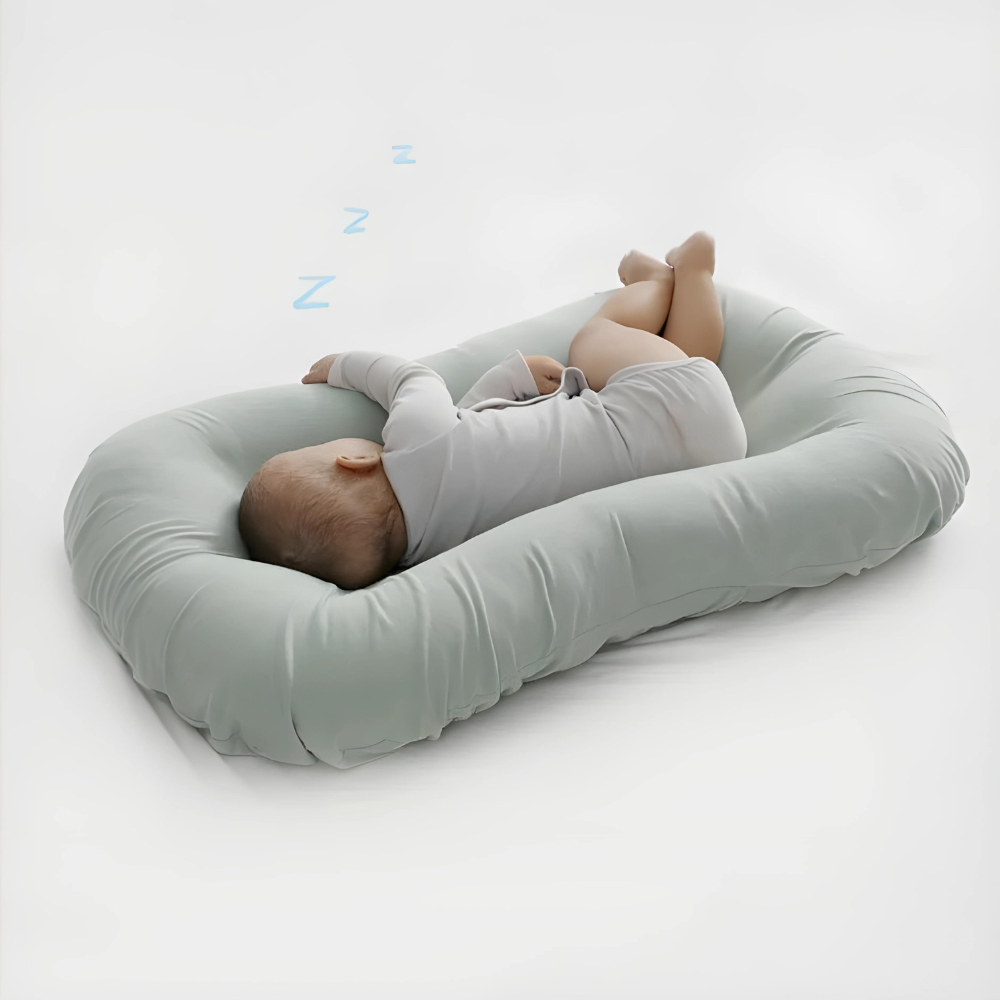 Nuvino – Baby hoofdkussen zacht & ademend – ondersteuning hoofd & nek