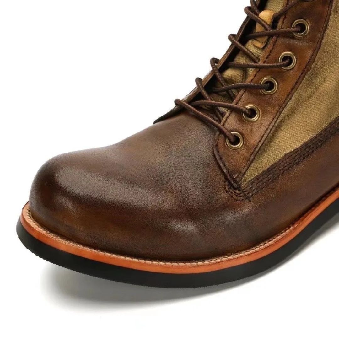 AlpenHeritage – Haferl Sneakers Bernard – Handgemaakte Retro Enkellaarsjes