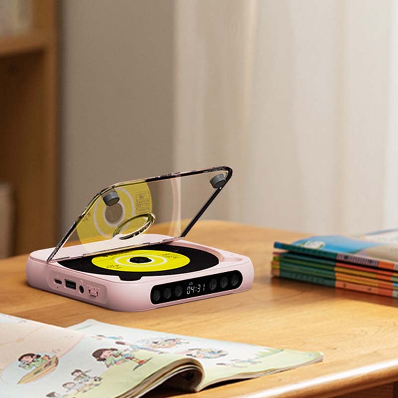 Draagbare CD Speler – Bluetooth 5.3, Oplaadbare Batterij & Compact Design