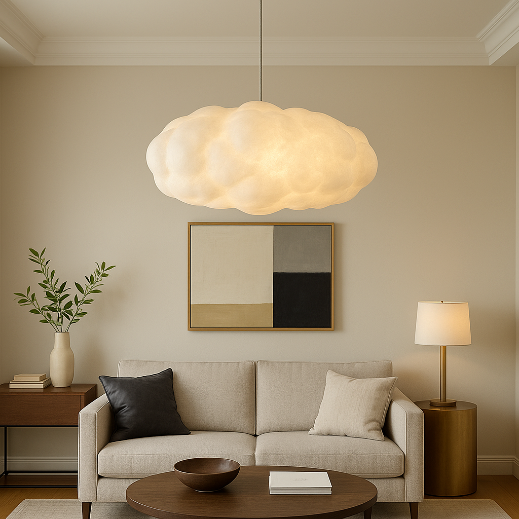 Nuvia Hanglamp – Organisch Wolkvorm Design met Zachte LED-Verlichting & Verstelbare Hoogte
