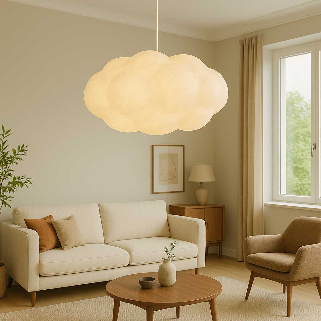 Nuvia Hanglamp – Organisch Wolkvorm Design met Zachte LED-Verlichting & Verstelbare Hoogte