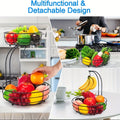 2-Laags Ovale Fruitmand met Bananenhouder – Metalen Keuken Organizer Vestragear