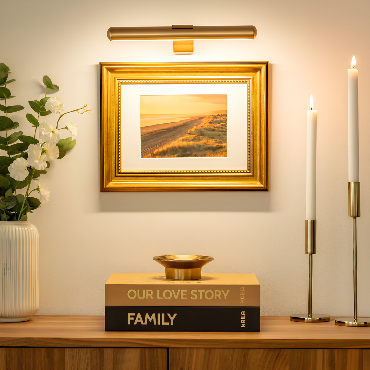 Ardenza – Draadloze LED-wandlamp dimbaar 360° – kunst & decoratie