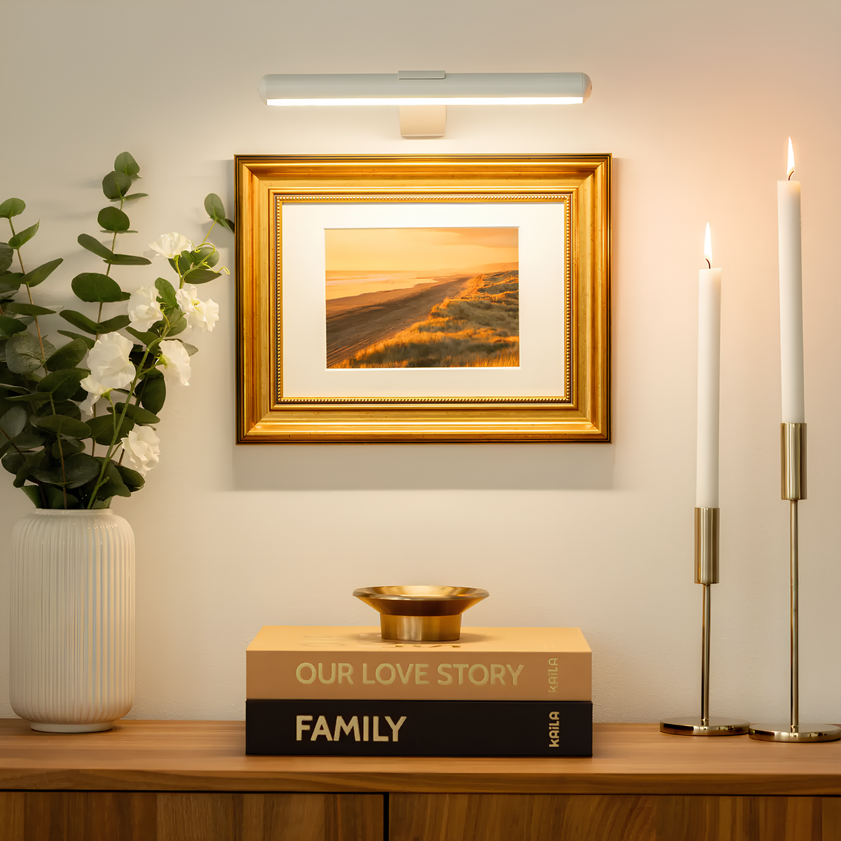 Ardenza – Draadloze LED-wandlamp dimbaar 360° – kunst & decoratie