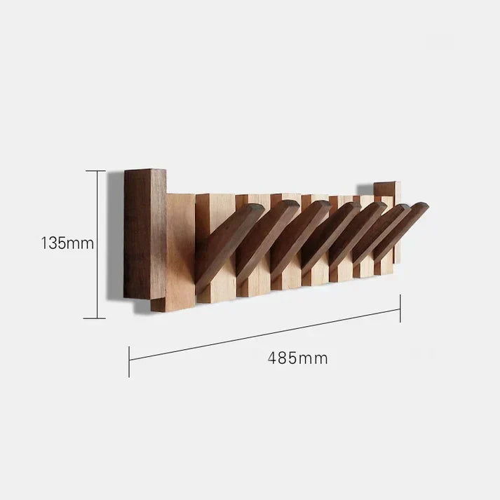 Wandkapstok met magnetische haken – Houten design, ruimtebesparend & stijlvol