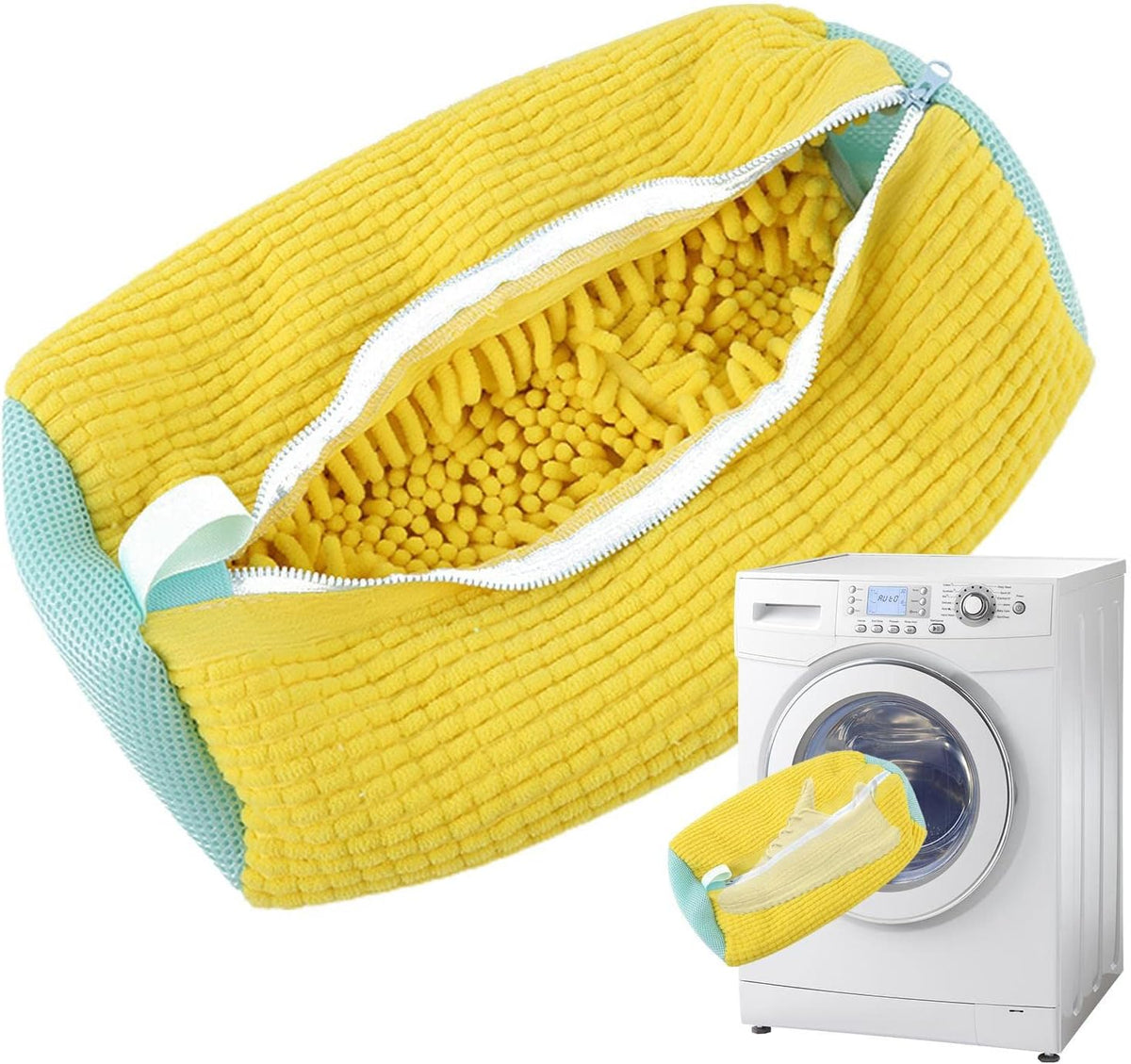 CleanStep – Schoenwaszak met borstel & ritssluiting voor wasmachine