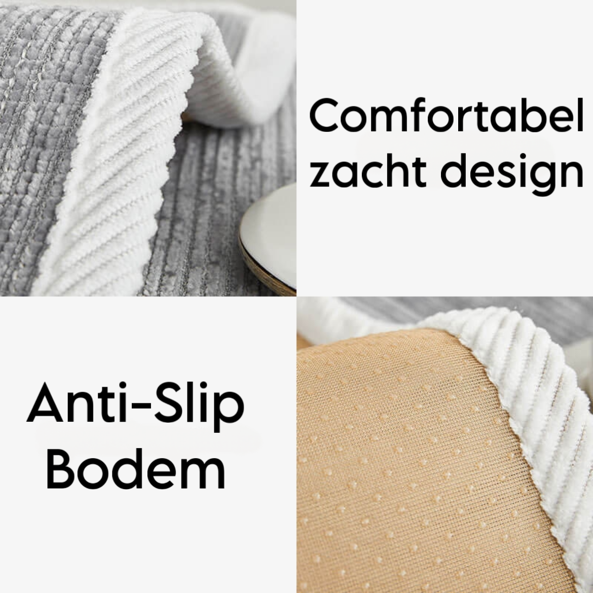 Velviano Bankhoes – Luxe jacquard bankhoes van chenille met antikras en antislip design