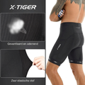 Fietsbroek Heren – 5D gel zeem wielrenbroek met telefoonzak en reflectie Vestragear
