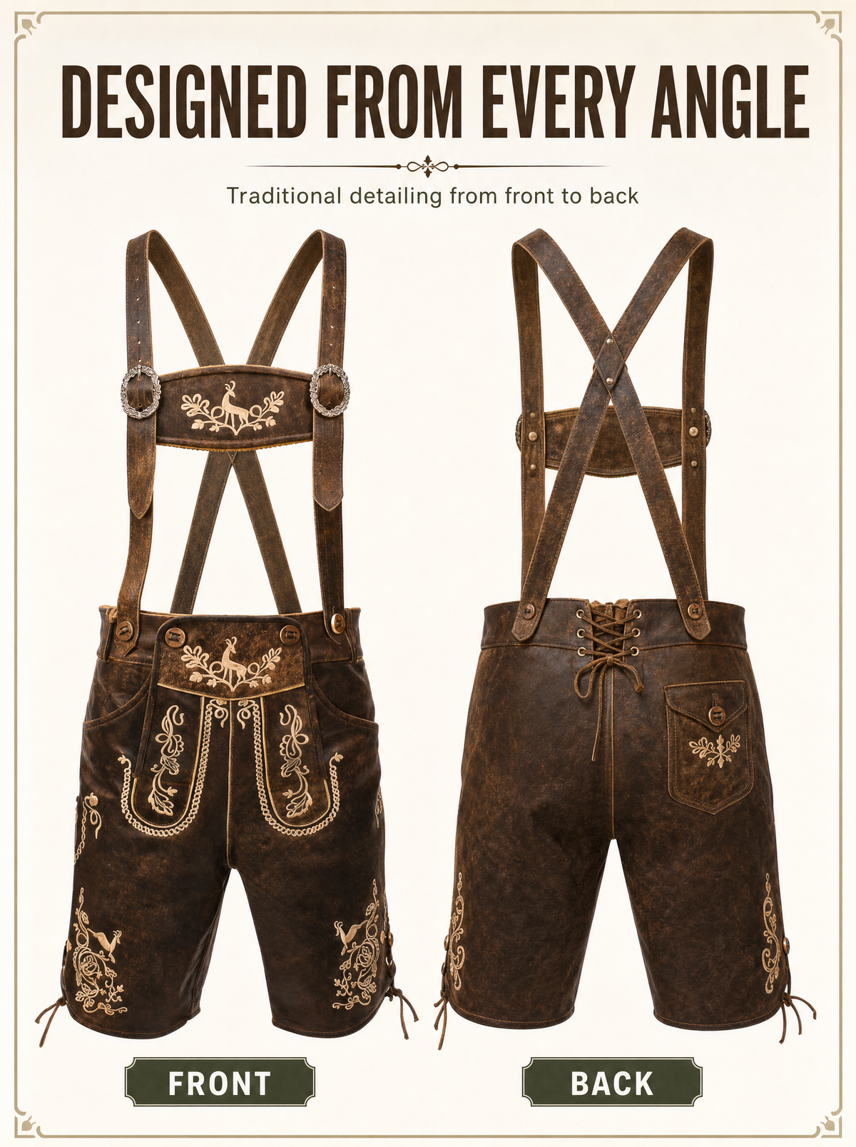 AlpenViktor – Heren Lederhosen Oktoberfest Set – Authentiek & Feestelijk VestraGear