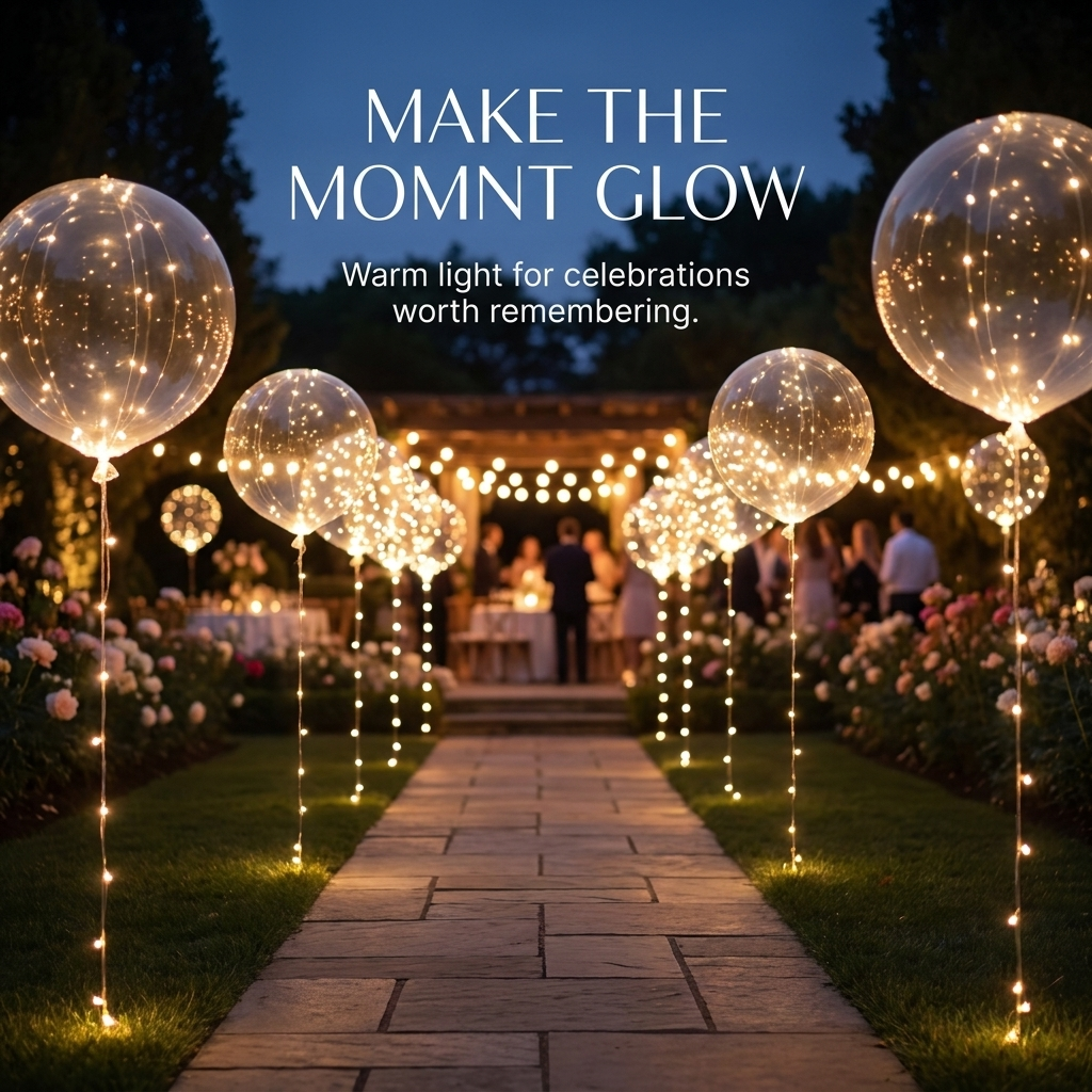 LED Ballonnen – 10 Stuks met Lichtsnoer voor Feesten & Bruiloften Vestragear