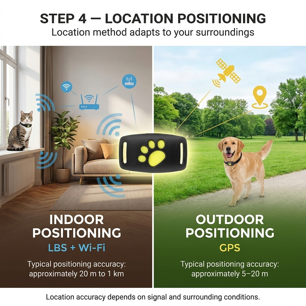 GPS-tracker voor honden en katten – Real-time locatie, lichtgewicht & lange batterijduur Vestragear