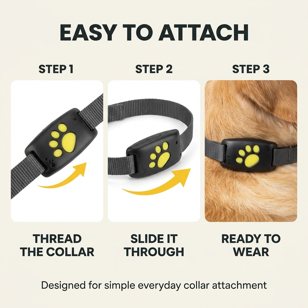 GPS-tracker voor honden en katten – Real-time locatie, lichtgewicht & lange batterijduur Vestragear