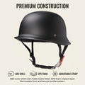 Motorhelm Halve – Vintage Design & Ventilatie met Veiligheidsbril Vestragear