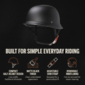 Motorhelm Halve – Vintage Design & Ventilatie met Veiligheidsbril Vestragear