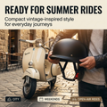 Motorhelm Halve – Vintage Design & Ventilatie met Veiligheidsbril Vestragear