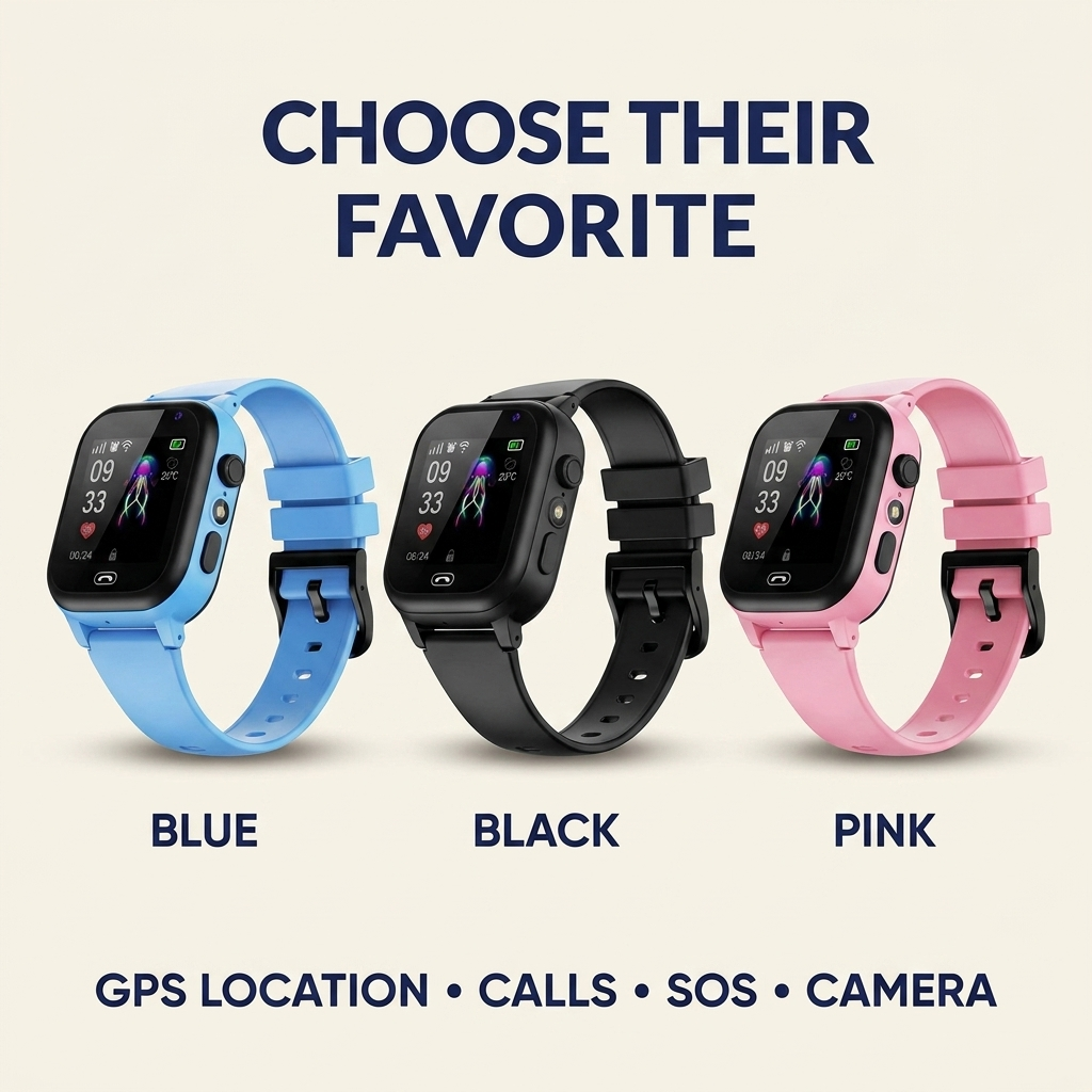 GPS Smartwatch voor Kinderen – Videobellen, SOS & Waterdicht IP67 Vestragear
