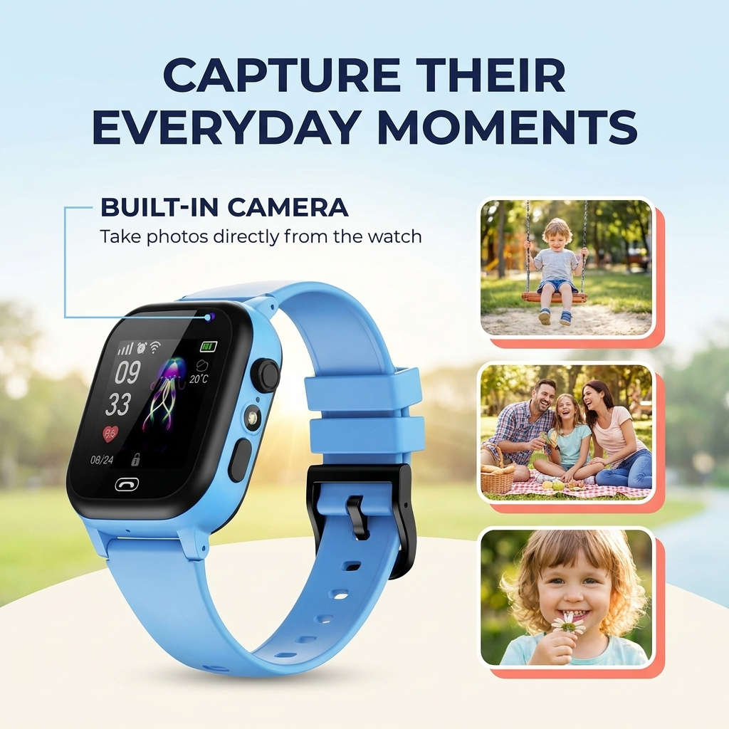 GPS Smartwatch voor Kinderen – Videobellen, SOS & Waterdicht IP67 Vestragear