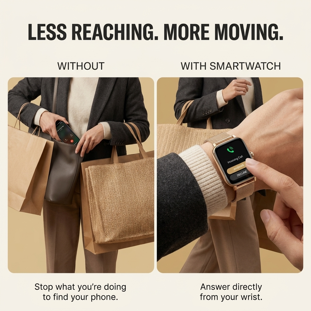 PulseTech Smartwatch 2.0 – Gezondheid, Sport & Meldingen in Stijl VestraGear