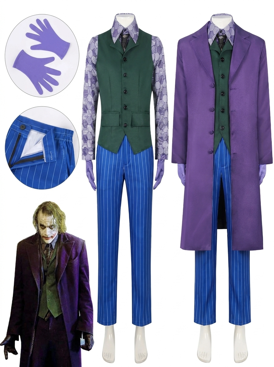 JesterWear – Clown Kostuum Volwassenen – Complete Set met Jas, Vest & Stropdas VestraGear