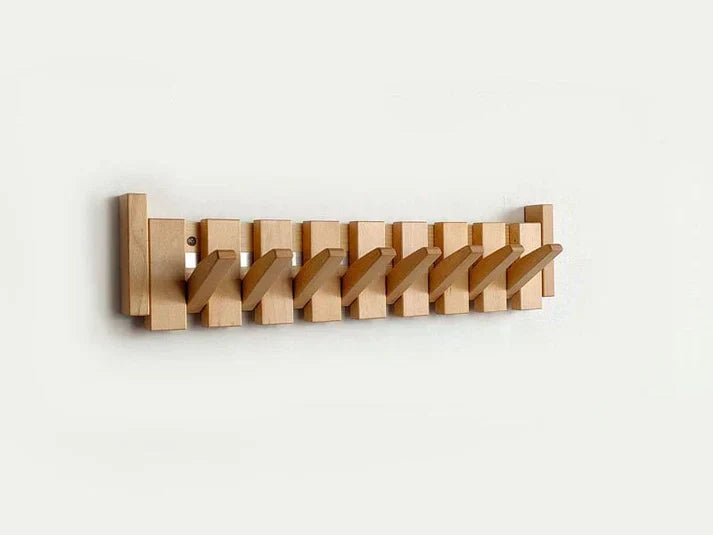 Wandkapstok met magnetische haken – Houten design, ruimtebesparend & stijlvol