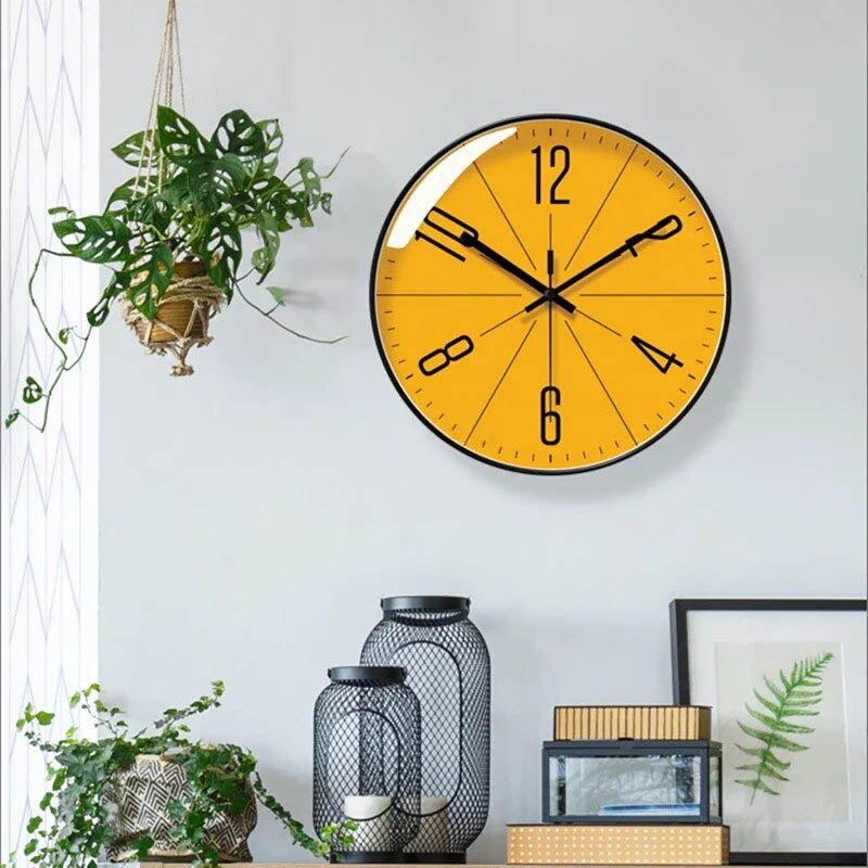 Nordictime Wandklok – Stille Quartz Klok in Zwart-Wit Design