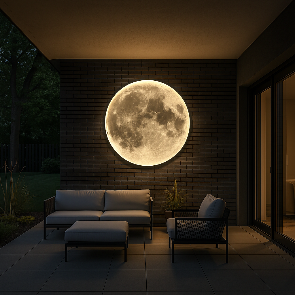 Lunora Maan Wandlamp – Realistisch Design met Warme LED-Verlichting & Meerdere Formaten