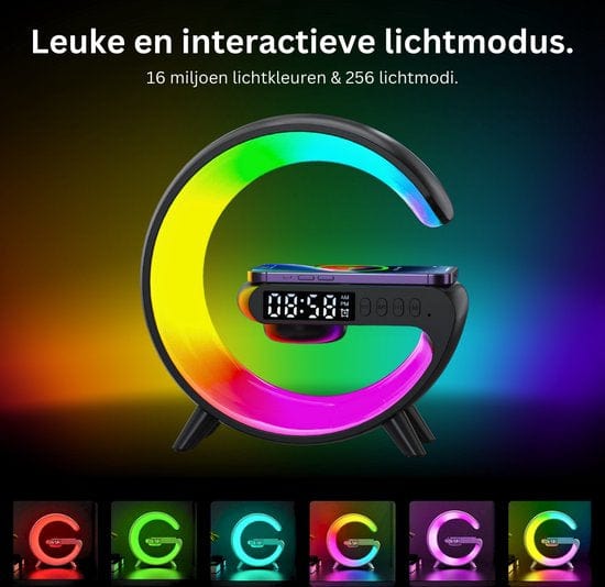 Wake Up Light Wekkerlamp – Zonsopgangsimulatie &  Draadloos Opladen