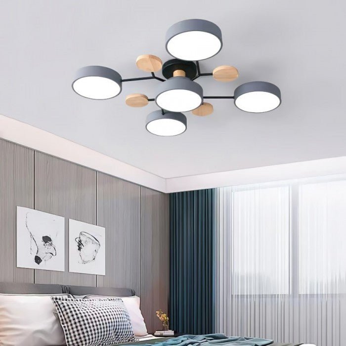 Nordora – Scandinavische LED-plafondlamp vertakt design & sfeervol licht