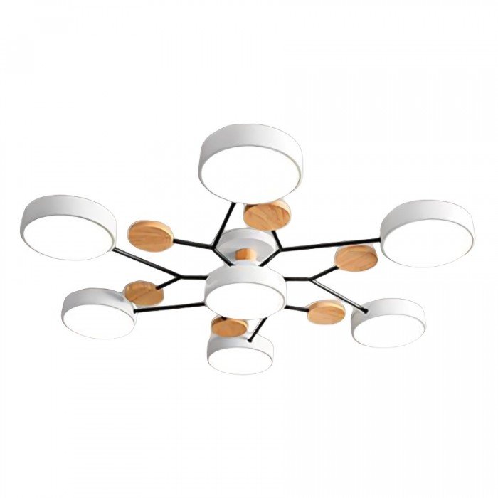 Nordora – Scandinavische LED-plafondlamp vertakt design & sfeervol licht
