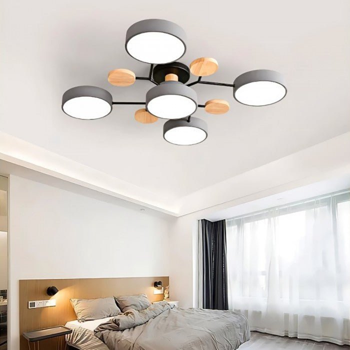Nordora – Scandinavische LED-plafondlamp vertakt design & sfeervol licht
